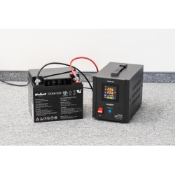 Zdroj záložný REBEL POWER-500 12V 230V 500VA 300W Black