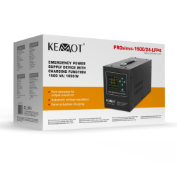 Zdroj záložný KEMOT PROsinus-1500/24-LFP4 24V 230V 1500VA 1050W Black URZ3427-LFP4