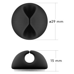 Organizér na káble GOOBAY 95040 5ks Black