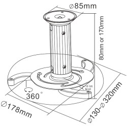 Držiak projektoru CABLETECH UCH0100