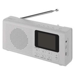 Prenosné rádio EMOS E0091 s Bluetooth, DAB/ DAB+/ FM, biele