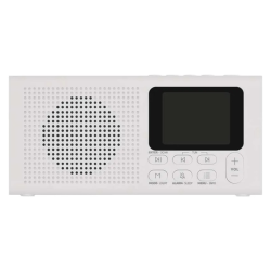 Prenosné rádio EMOS E0091 s Bluetooth, DAB/ DAB+/ FM, biele
