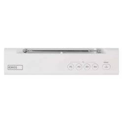 Prenosné rádio EMOS E0091 s Bluetooth, DAB/ DAB+/ FM, biele