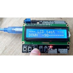 Displej LCD1602A s klávesnicou, 16x2 znakov, modré podsvietenie