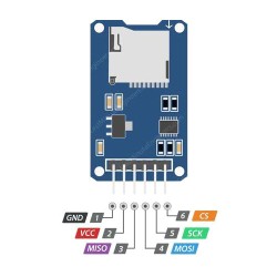 Čítačka Micro SD kariet - modul SPI - 6pin
