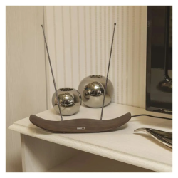 Izbová anténa EMOS CITY WOOD-C500, DVB-T2, DAB, FM, filtr LTE/4G/5G