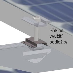 Zemniaca podložka k solárnemu panelu