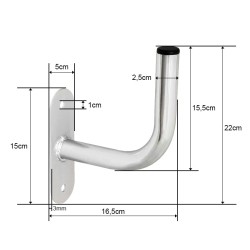 Anténny držiak na stenu priemer 25mm výška 15,5 cm BLOW 76-929