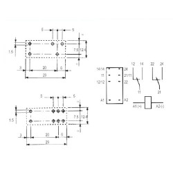 Relé 24V 10A/250VAC 1x přep. RELEF4031-24