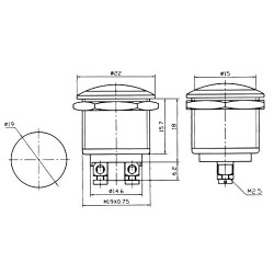 Prepínač tlačidlo okrúhle OFF-(ON) kov-typ1 (12V)