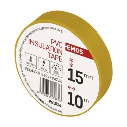 Páska izolačná PVC 15mm/10m žltá EMOS 1ks