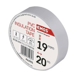 Páska izolačná PVC 19mm/20m biela EMOS 1ks