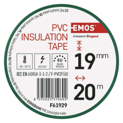 Páska izolačná PVC 19mm/20m zelená EMOS 1ks