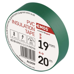 Páska izolačná PVC 19mm/20m zelená EMOS 1ks