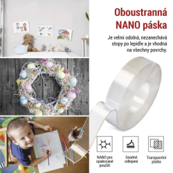 Páska NANO obojstranná 30mm/3m, transparentná
