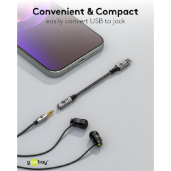 Adaptér GOOBAY 74056 USB-C/JACK 3,5mm (pre počúvanie hudby)