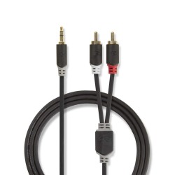 Kábel Jack 3,5mm stereo/2x Cinch 2m NEDIS CABW22200AT20