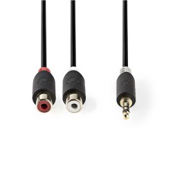 Kábel Jack 3,5mm stereo/2x Cinch 0,2m NEDIS CABW22250AT02