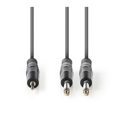 Kábel Jack 3,5mm konektor/2x Jack 6,35mm konektor 1,5m NEDIS COTH23200GY15