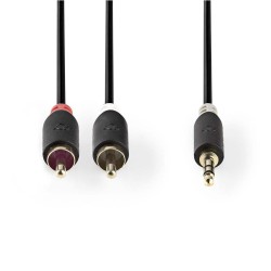 Kábel Jack 3,5mm stereo/2x Cinch 5m NEDIS CABW22200AT50