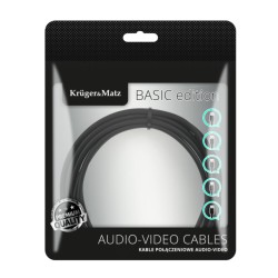 Kábel Jack 3.5mm stereo/2x Cinch 3m KRUGER & MATZ KM1216 Basic