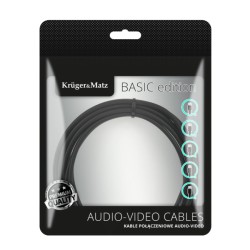 Kábel Jack 3.5mm stereo/2x Cinch 5m KRUGER & MATZ KM1217 Basic