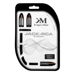 Kábel Jack 3.5mm stereo/2x Cinch 3m KRUGER & MATZ KM0311