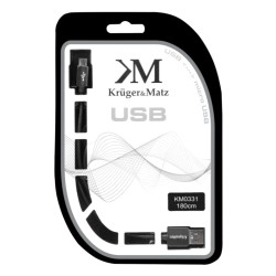 Kábel KRUGER & MATZ KM0331 USB/micro USB 1,8m Black