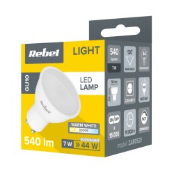 Žiarovka LED GU10 7W biela teplá REBEL ZAR0531