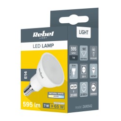 Žiarovka LED E14 7W biela prírodná REBEL ZAR0542