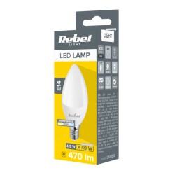 LED žiarovka E14 5W teplá biela REBEL ZAR0558