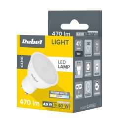 Žiarovka LED GU10 5W biela teplá REBEL ZAR0562