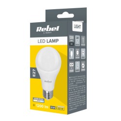 Žiarovka LED E27 12W A60 biela teplá REBEL ZAR0566
