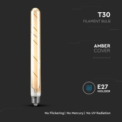 Žiarovka Filament LED E27 5W T30 biela teplá V-TAC VT-2005 Amber