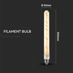 Žiarovka Filament LED E27 5W T30 biela teplá V-TAC VT-2005 Amber
