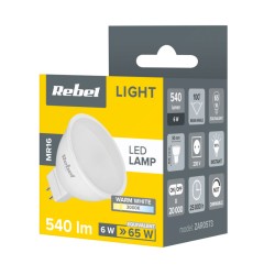 Žiarovka LED MR16 6W biela prírodná REBEL ZAR0573