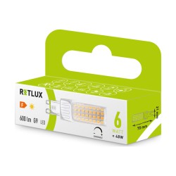 Žiarovka LED G9 6W biela teplá RETLUX RLL 669