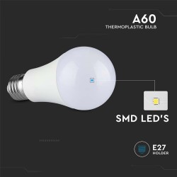 Žiarovka LED E27 8,5 W A60 biela teplá V-TAC VT-2099