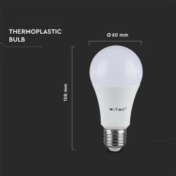 Žiarovka LED E27 8,5 W A60 biela teplá V-TAC VT-2099