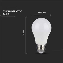 Žiarovka LED E27 10,5W A60 biela prírodná V-TAC VT-2112