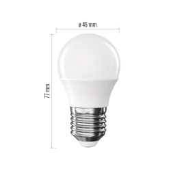 LED žiarovka E27 2,5W Classic Mini Globe biela teplá EMOS ZQ6D11