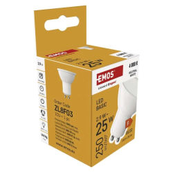 LED žiarovka GU10 2,9W MR16 biela prírodná EMOS ZL8F03