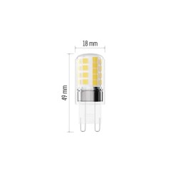 LED žiarovka JC G9 4,2W teplá biela EMOS ZQ9E22