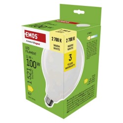Žiarovka LED E27 11W G125 biela teplá EMOS ZF2D62 (100W)
