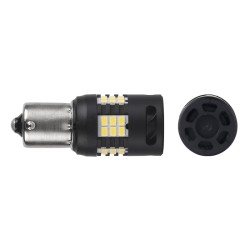 Autožiarovka LED BA15S 12V CARCLEVER 30LED 3020SMD biela 2ks