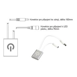 Stmievač dotykový pre LED pásky a žiarovky OLP05