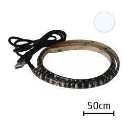 LED pásik s USB GETI GLS31C, 50 cm, studená biela
