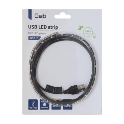 LED pásik s USB GETI GLS31C, 50 cm, studená biela