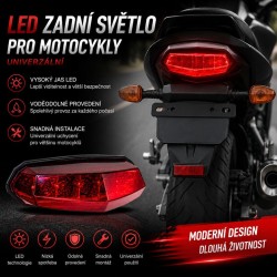 Zadné LED svetlo pre motocykle STU 96MO016 12 V