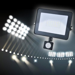 LED reflektor GETI GLF30P 30W s PIR čidlom